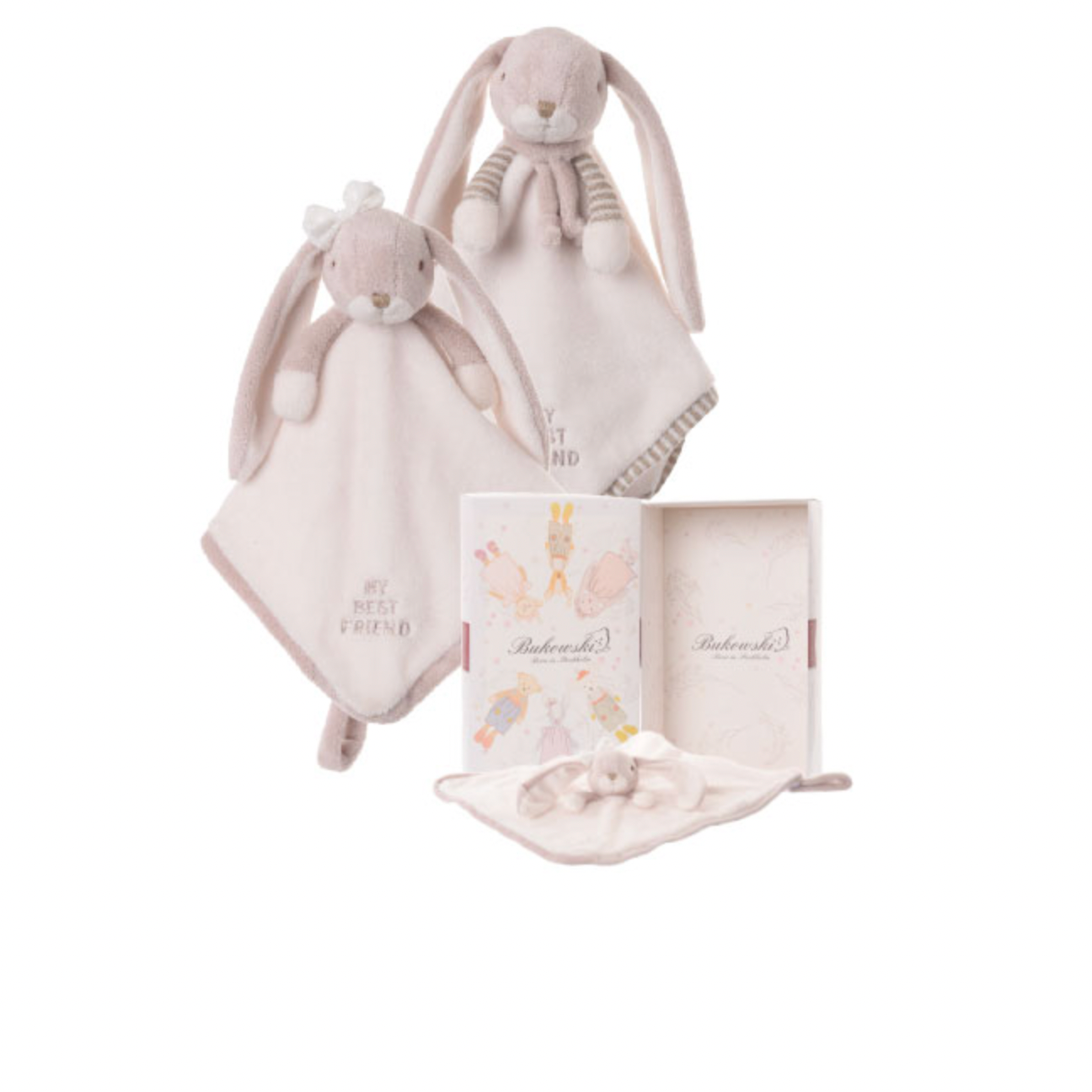 Lucian & Lena – baby blanket with gift box, 33x33 cm