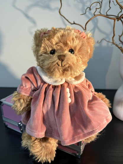 Rankų darbo Bukowski pliušinis meškiukas 25 cm