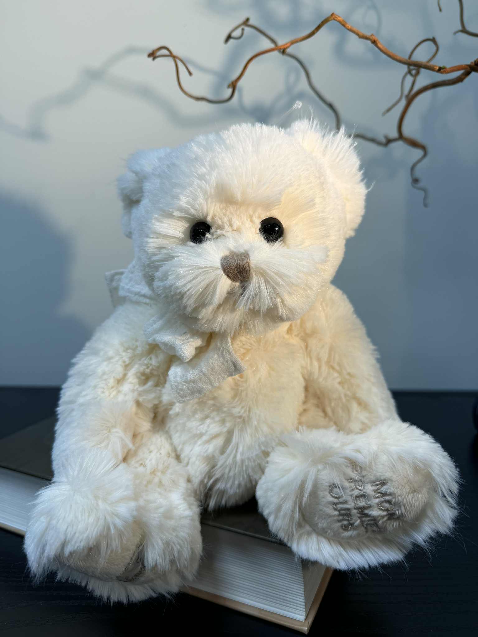 Rankų darbo Bukowski pliušinis meškiukas 30 cm